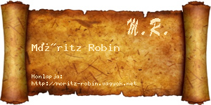 Móritz Robin névjegykártya